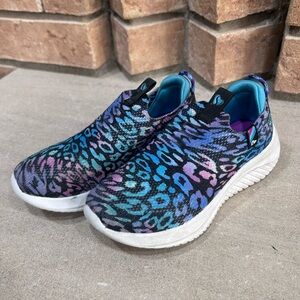 Sketchers Ultra Flex 2.0 Toddler Size 12 Slip On Shoes Stretch Colorful Safari